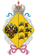 Lesser CoA of Charlotte of Württemberg as grand duchess.svg