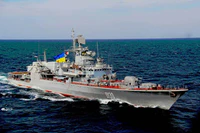 Ukrainian navy frigate Hetman Sahaydachniy (26743398421).jpg
