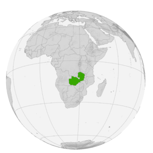 Замбия на карте мира
