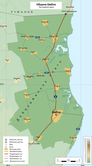 Община Шабла на карте