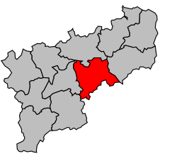 Кантон на карте департамента Шер