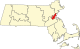 Map of Massachusetts highlighting Suffolk County.svg