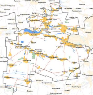 Марьинский район на карте