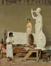 Phidias in his Workshop by Raffaello Sorbi.jpg