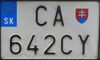 Slovakia motorcycle license plate with Euro band - CA642CY.jpg