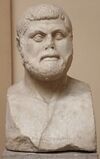 Busto di temistocle, da originale greco del V secolo ac, dal decumano presso il casamento del temistocle.JPG