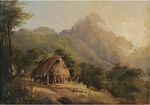 Camille Pissarro - Hutte dans un paisage de montagne, Galipan - PD 005.jpg