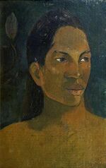 Gauguin 1892 Tête de Tahitienne (color).jpg