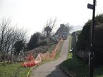 Isle of Wight Coastal Path fencing being built at Lake.JPG
