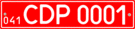 License plate of Ukraine for heads of diplomatic missions 1997.gif