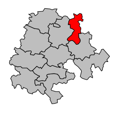 Кантон на карте департамента Верхняя Гаронна