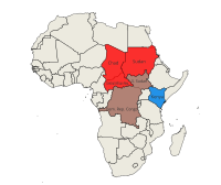 Northern white rhino IUCN distribution.svg