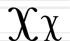 Latin chi - uppercase and lowercase.svg