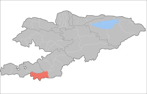 Чон-Алайский район на карте