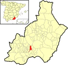 Расположение муниципалитета Санта-Фе-де-Мондухар на карте провинции