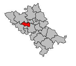 Кантон на карте департамента Верхняя Гаронна