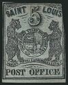 USA postmaster provisional stamp St Louis MO 1845 Mi 1 Sc 11X1.jpg