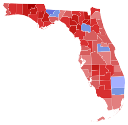 2022 United States Senate election in Florida results map by county.svg