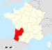 Aquitaine region locator map.svg