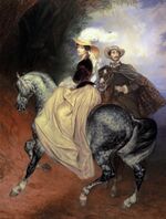 Riders. Portrait of E.I.Myussara and E.Myussar by Karl Briullov.jpg