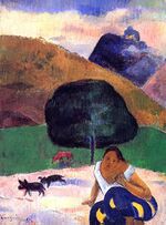 Paul Gauguin - Black Pigs with Crouching Tahitian W455.jpg