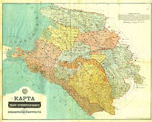 Кубано-Черноморская область на карте