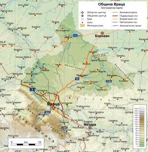Община Враца на карте
