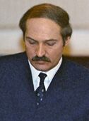 Alexander Lukashenko Signing Treaty on Establishing Russian-Belarusian Union (cropped).jpg