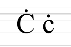 Latin letter C with dot above.svg