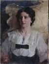 Study. Female portrait by V. Serov (1903, Volgograd museum).jpg