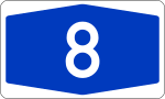 Bundesautobahn 8 number.svg