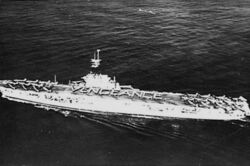 HMAS Vengeance with crew forming ships name.jpg