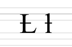 Latin letter L with bar.svg