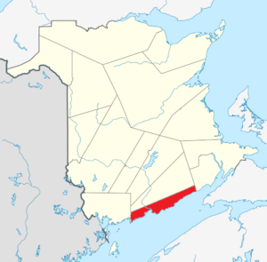 Map of New Brunswick highlighting Saint John County.png