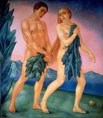 Expulsion from Edem by Petrov-Vodkin (1911, priv,coll).jpg