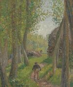 Camille Pissarro - Paysan vu de dos dans un sous-bois, Moret - High Museum of Art (PD 1372).jpg