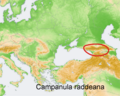 Distribution map Campanula raddeana.png