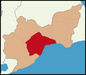 Район Сулейманпаша на карте провинции Текирдаг