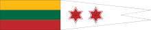 Lithuanian Navy Brigade Commander's pennant.svg