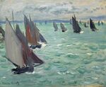 Monet Sailing Boats at Sea w125.jpg