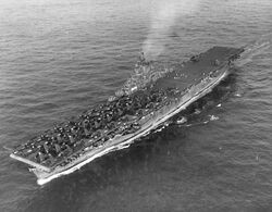 USS Wasp (CV-18) at sea in the Western Pacific on 6 August 1945 (80-G-261904).jpg