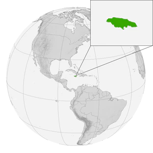 Ямайка на карте мира