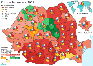 European Parliament elections 2014 - Romania.svg