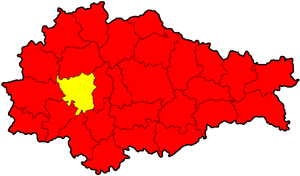 Льговский район на карте