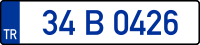 Member of international organization vehicle plate of Turkey.svg