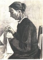 Sien, Sewing, Half-Figure F1025 Vincent van Gogh.jpg