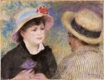 Pierre-Auguste Renoir - Boating Couple (said to be Aline Charigot and Renoir) - Google Art Project.jpg