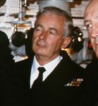 Kim Beazley and other Australian VIPs tour one of the USS Missouri's 16 inch gun turrets in 1986 (Ian Knox cropped).jpg