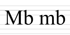 Latin digraph M B (capitalised M).svg