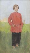 Young peasant by Vasnetsov (1881, Abramtsevo).jpg